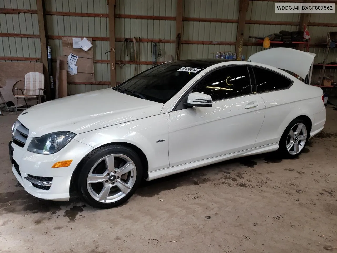 2012 Mercedes-Benz C 250 VIN: WDDGJ4HBXCF807562 Lot: 62090064