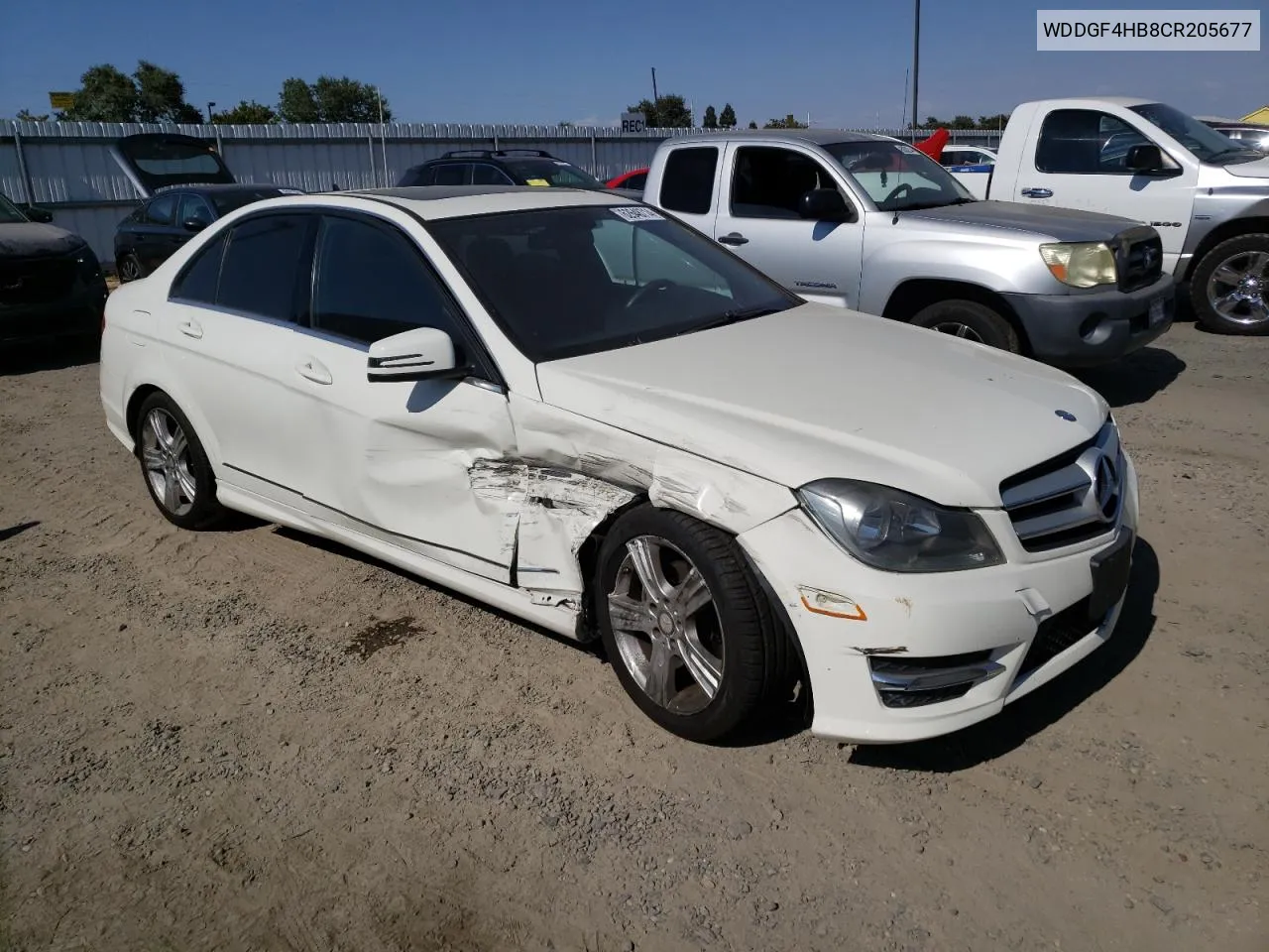 2012 Mercedes-Benz C 250 VIN: WDDGF4HB8CR205677 Lot: 62648714