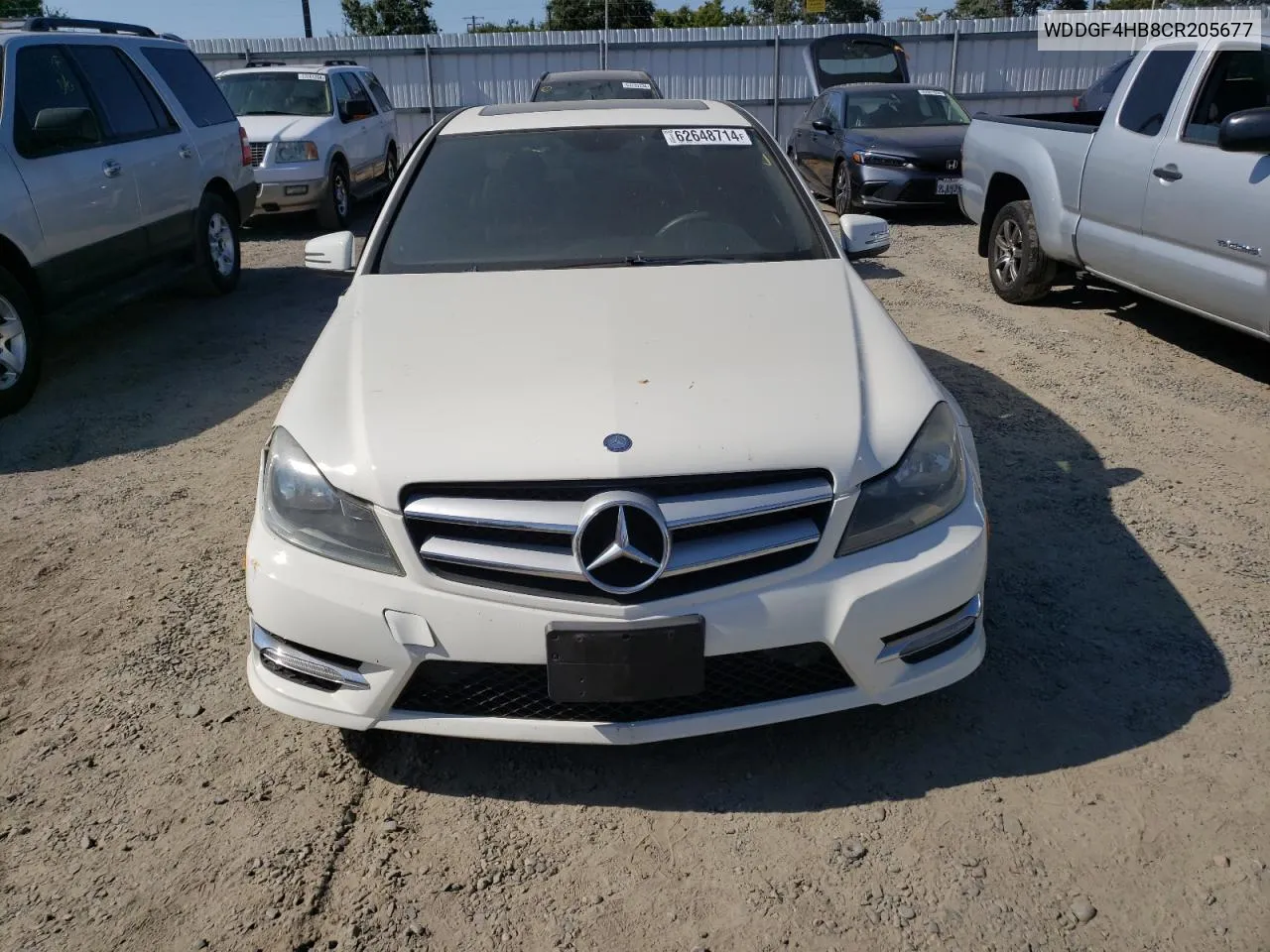 2012 Mercedes-Benz C 250 VIN: WDDGF4HB8CR205677 Lot: 62648714