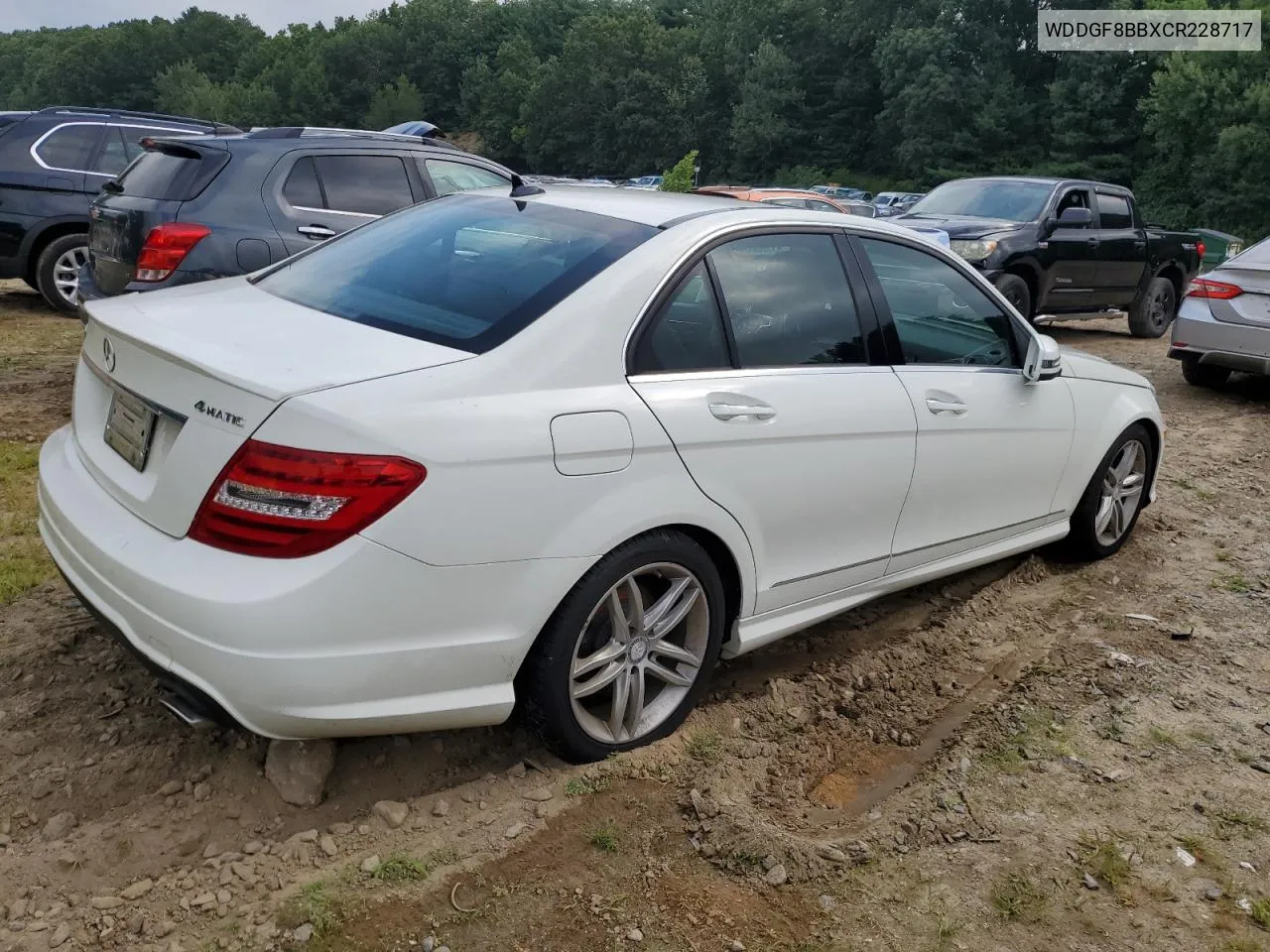 2012 Mercedes-Benz C 300 4Matic VIN: WDDGF8BBXCR228717 Lot: 63168634