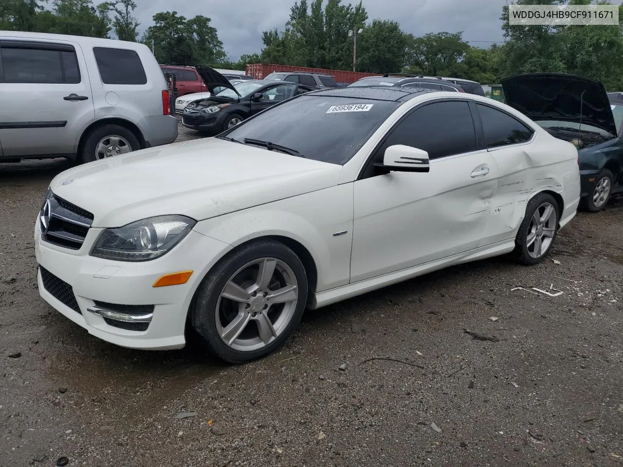 2012 Mercedes-Benz C 250 VIN: WDDGJ4HB9CF911671 Lot: 65936194