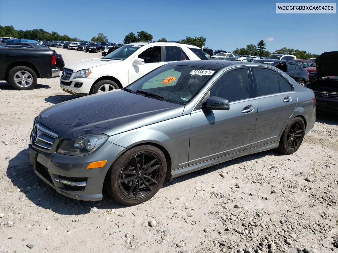 2012 Mercedes-Benz C 300 4Matic VIN: WDDGF8BBXCA694906 Lot: 67668794