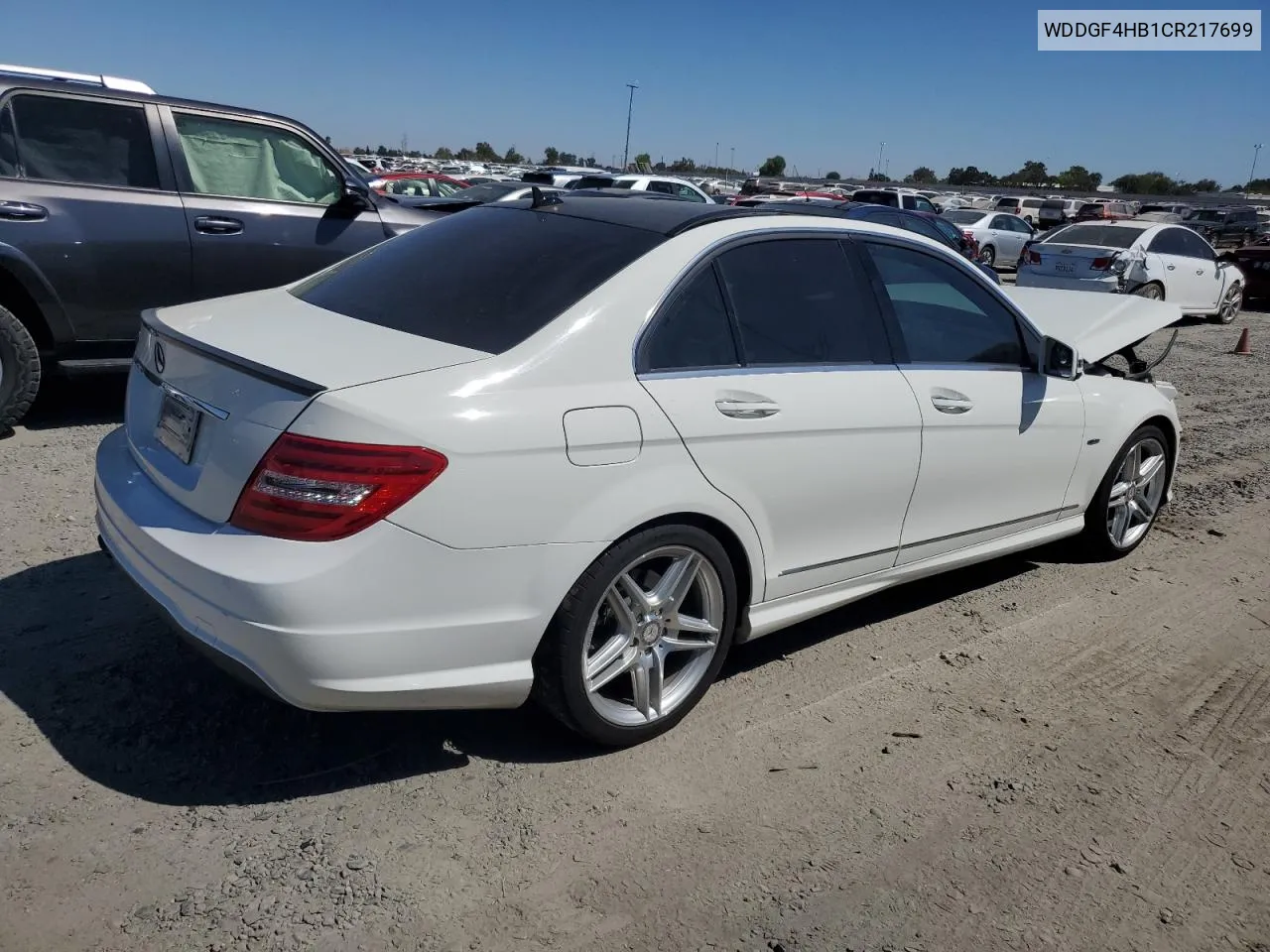 2012 Mercedes-Benz C 250 VIN: WDDGF4HB1CR217699 Lot: 68307994