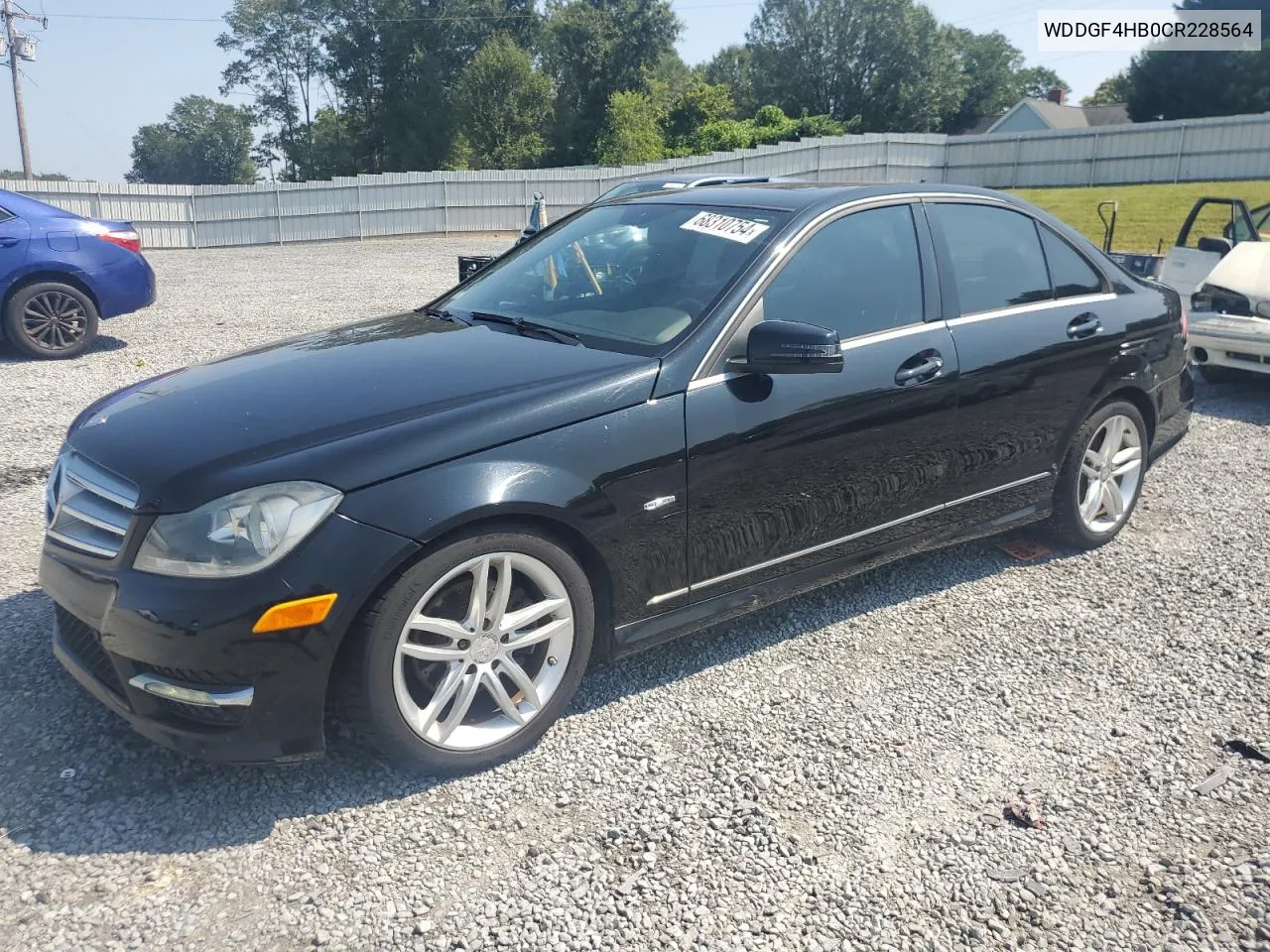 2012 Mercedes-Benz C 250 VIN: WDDGF4HB0CR228564 Lot: 68310754