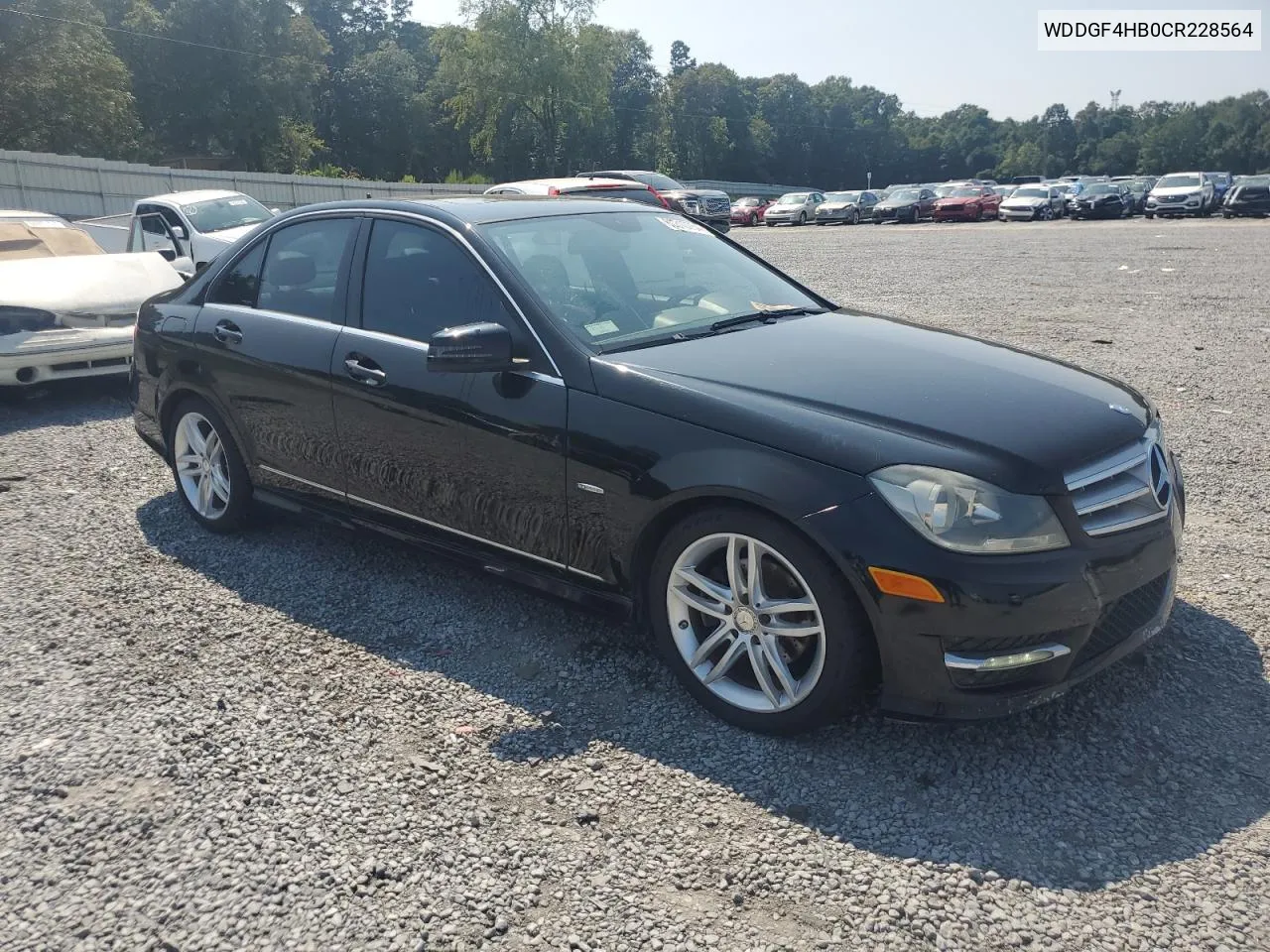 2012 Mercedes-Benz C 250 VIN: WDDGF4HB0CR228564 Lot: 68310754