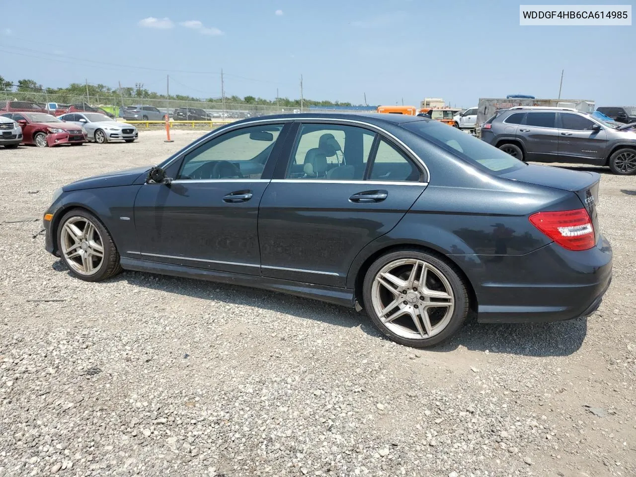 2012 Mercedes-Benz C 250 VIN: WDDGF4HB6CA614985 Lot: 68791824