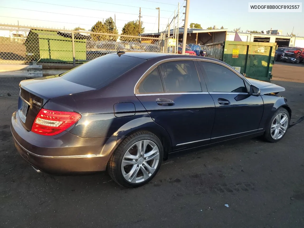 2012 Mercedes-Benz C 300 4Matic VIN: WDDGF8BB0CF892557 Lot: 69458654