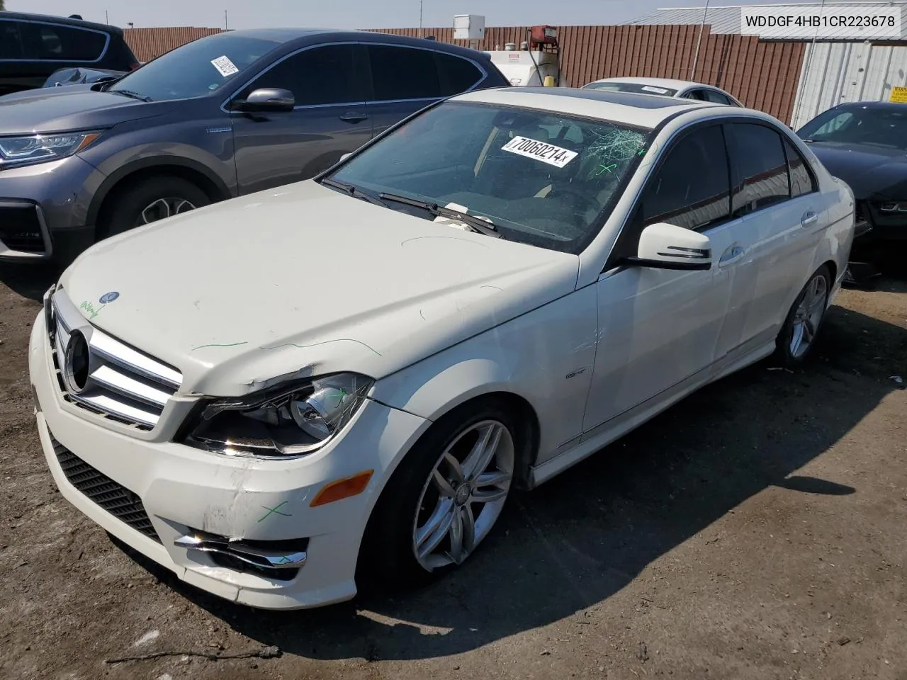 2012 Mercedes-Benz C 250 VIN: WDDGF4HB1CR223678 Lot: 70060214