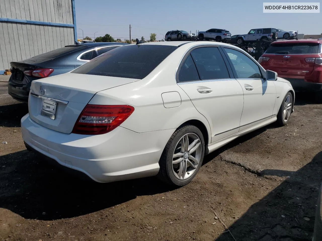 2012 Mercedes-Benz C 250 VIN: WDDGF4HB1CR223678 Lot: 70060214