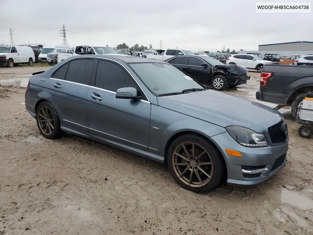 2012 Mercedes-Benz C 250 VIN: WDDGF4HB5CA604738 Lot: 70273084