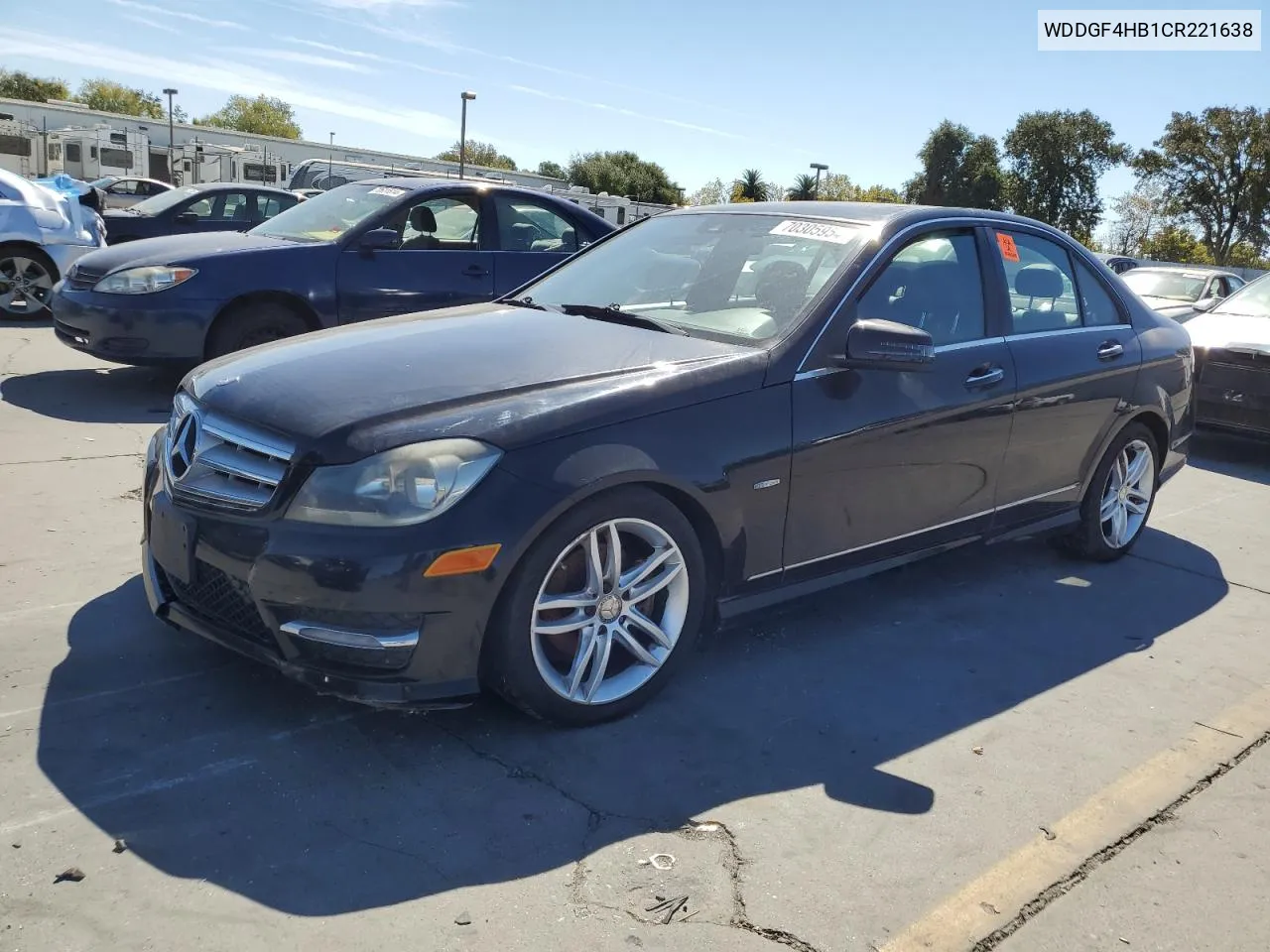 2012 Mercedes-Benz C 250 VIN: WDDGF4HB1CR221638 Lot: 70305954