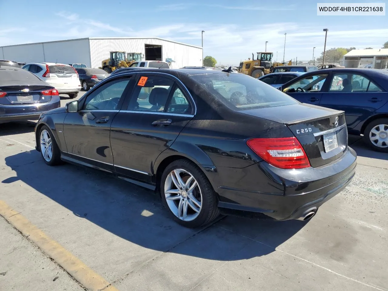 2012 Mercedes-Benz C 250 VIN: WDDGF4HB1CR221638 Lot: 70305954