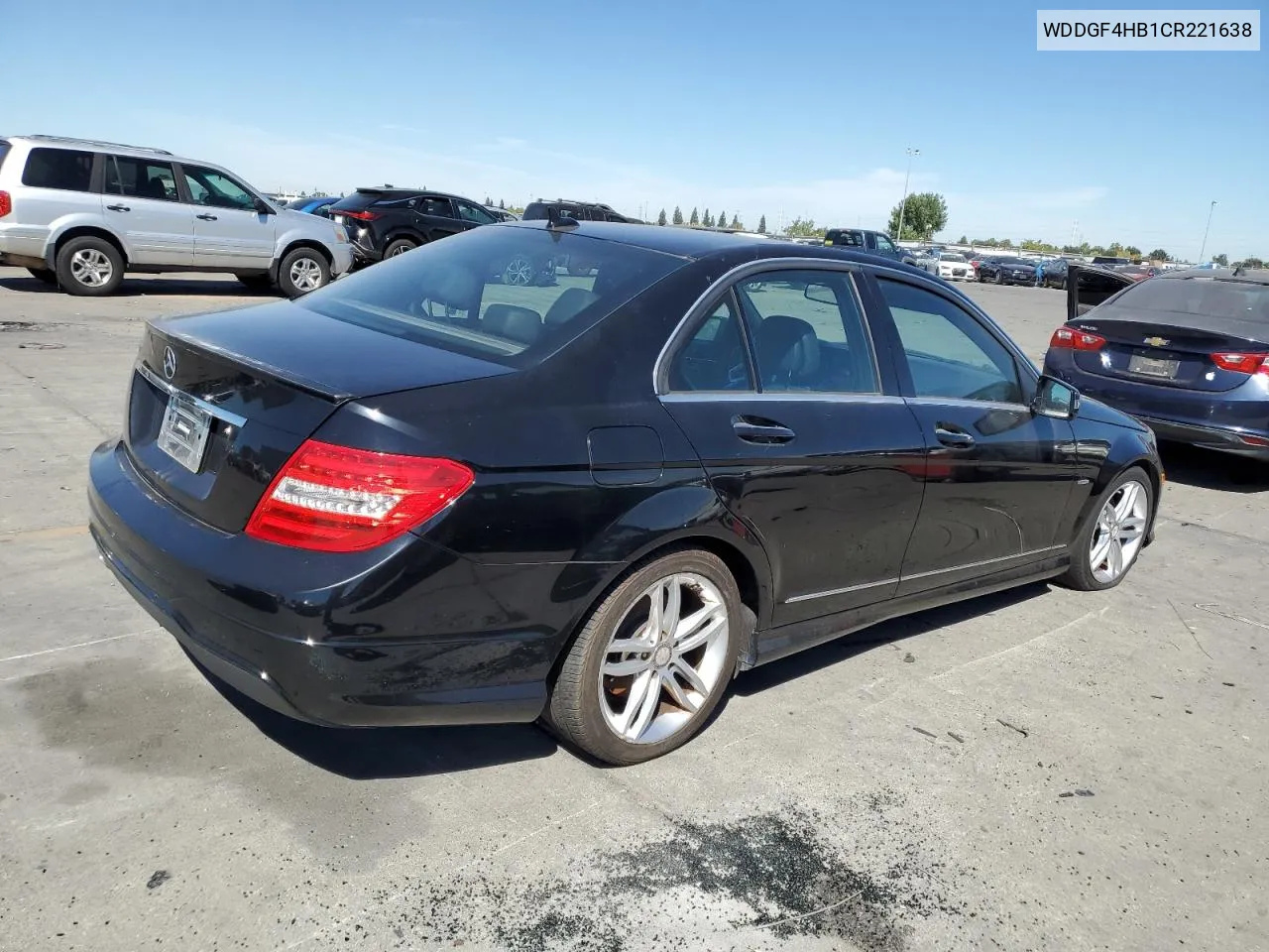 2012 Mercedes-Benz C 250 VIN: WDDGF4HB1CR221638 Lot: 70305954