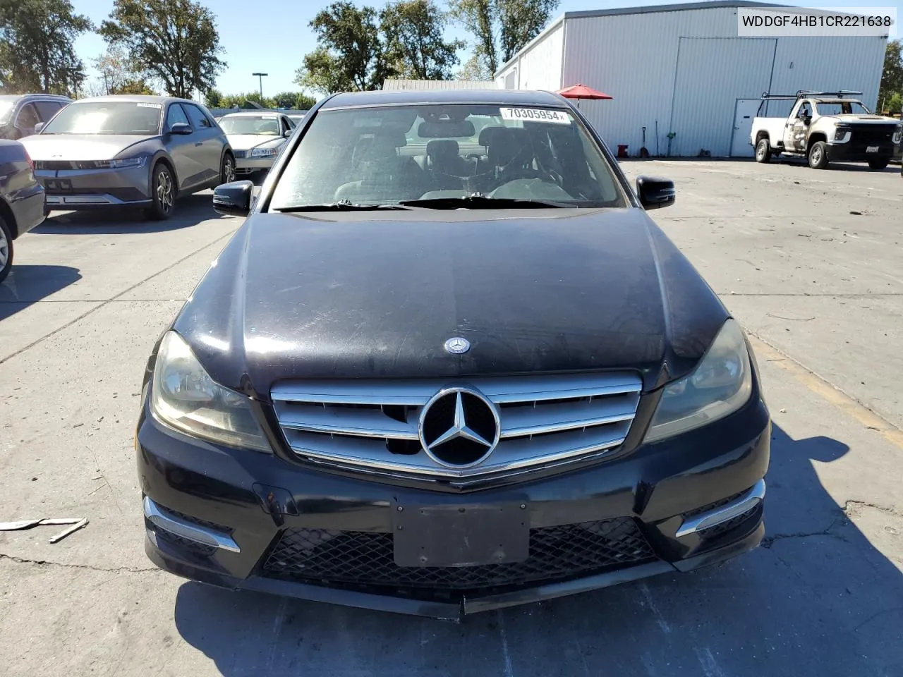 2012 Mercedes-Benz C 250 VIN: WDDGF4HB1CR221638 Lot: 70305954