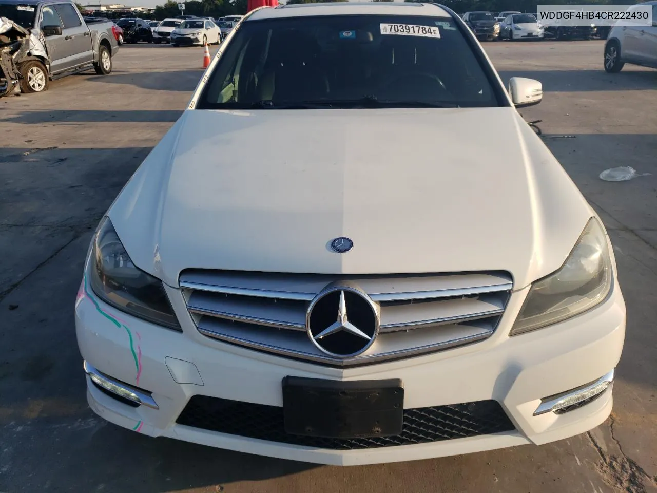 2012 Mercedes-Benz C 250 VIN: WDDGF4HB4CR222430 Lot: 70391784