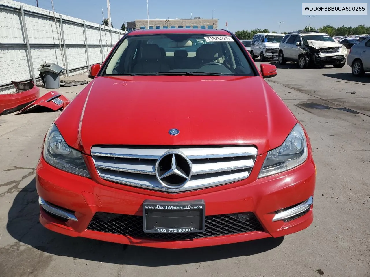 2012 Mercedes-Benz C 300 4Matic VIN: WDDGF8BB0CA690265 Lot: 71020524