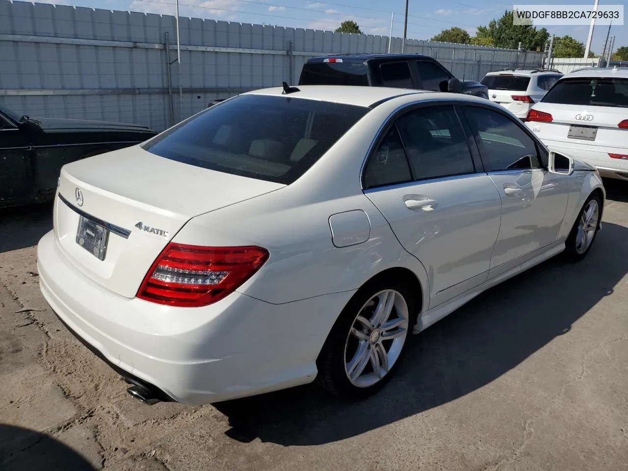 2012 Mercedes-Benz C 300 4Matic VIN: WDDGF8BB2CA729633 Lot: 71481934