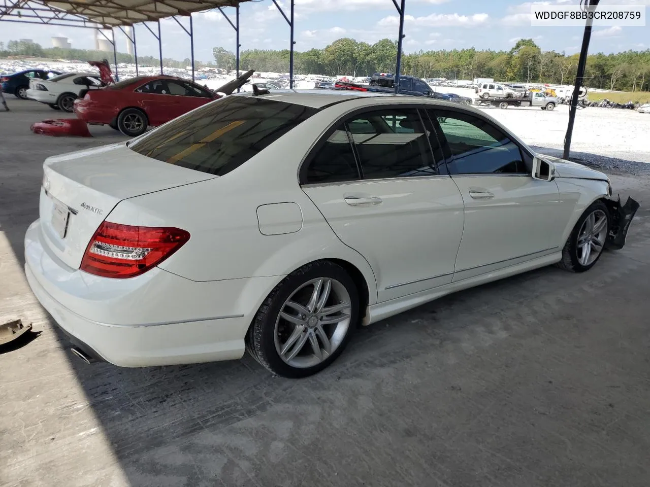 2012 Mercedes-Benz C 300 4Matic VIN: WDDGF8BB3CR208759 Lot: 71771634