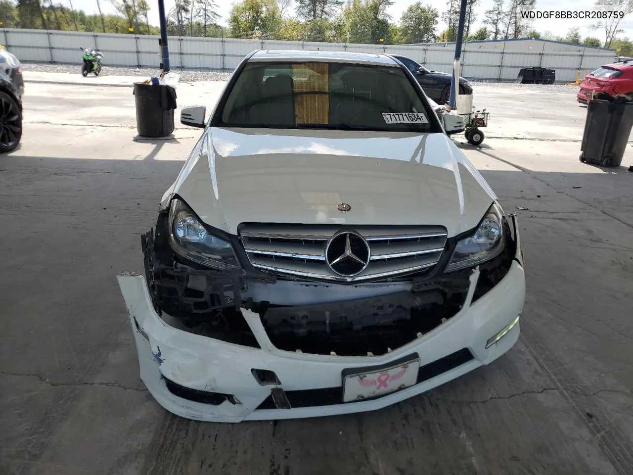 2012 Mercedes-Benz C 300 4Matic VIN: WDDGF8BB3CR208759 Lot: 71771634