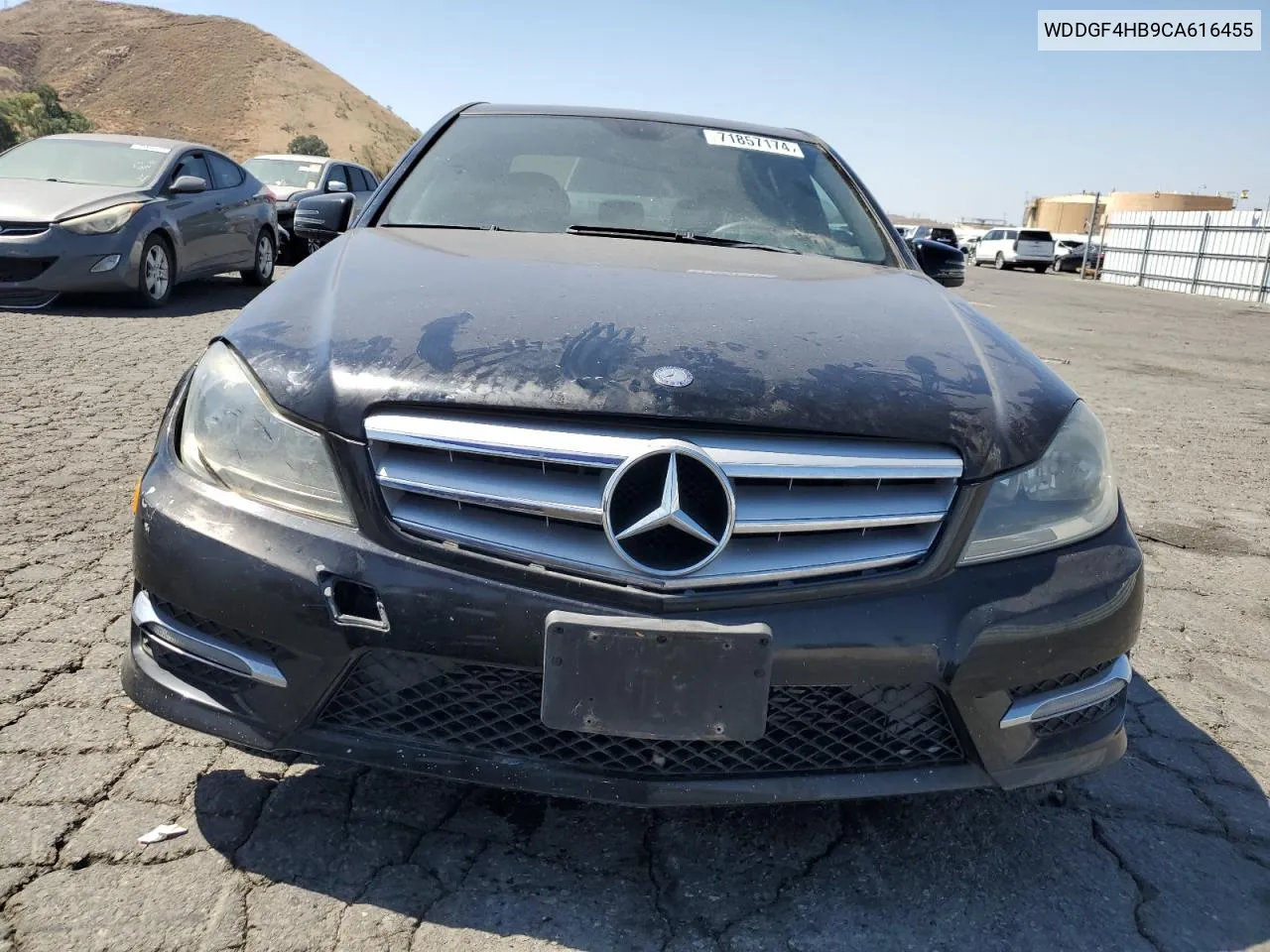 2012 Mercedes-Benz C 250 VIN: WDDGF4HB9CA616455 Lot: 71857174