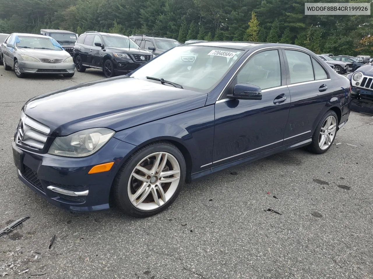 2012 Mercedes-Benz C 300 4Matic VIN: WDDGF8BB4CR199926 Lot: 72048584