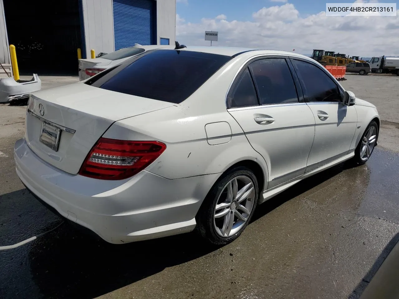 2012 Mercedes-Benz C 250 VIN: WDDGF4HB2CR213161 Lot: 72088734