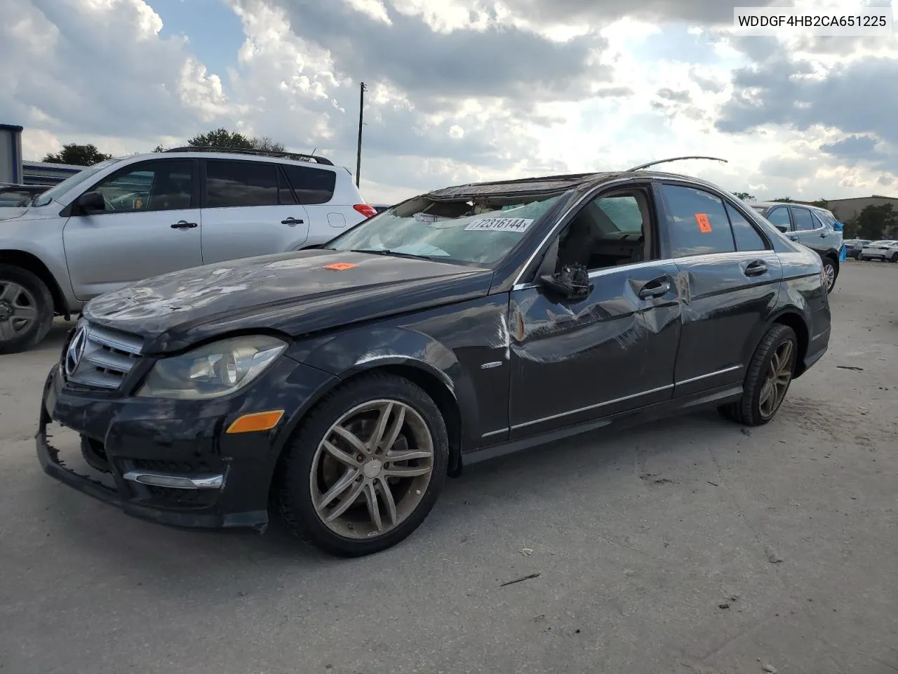 2012 Mercedes-Benz C 250 VIN: WDDGF4HB2CA651225 Lot: 72316144