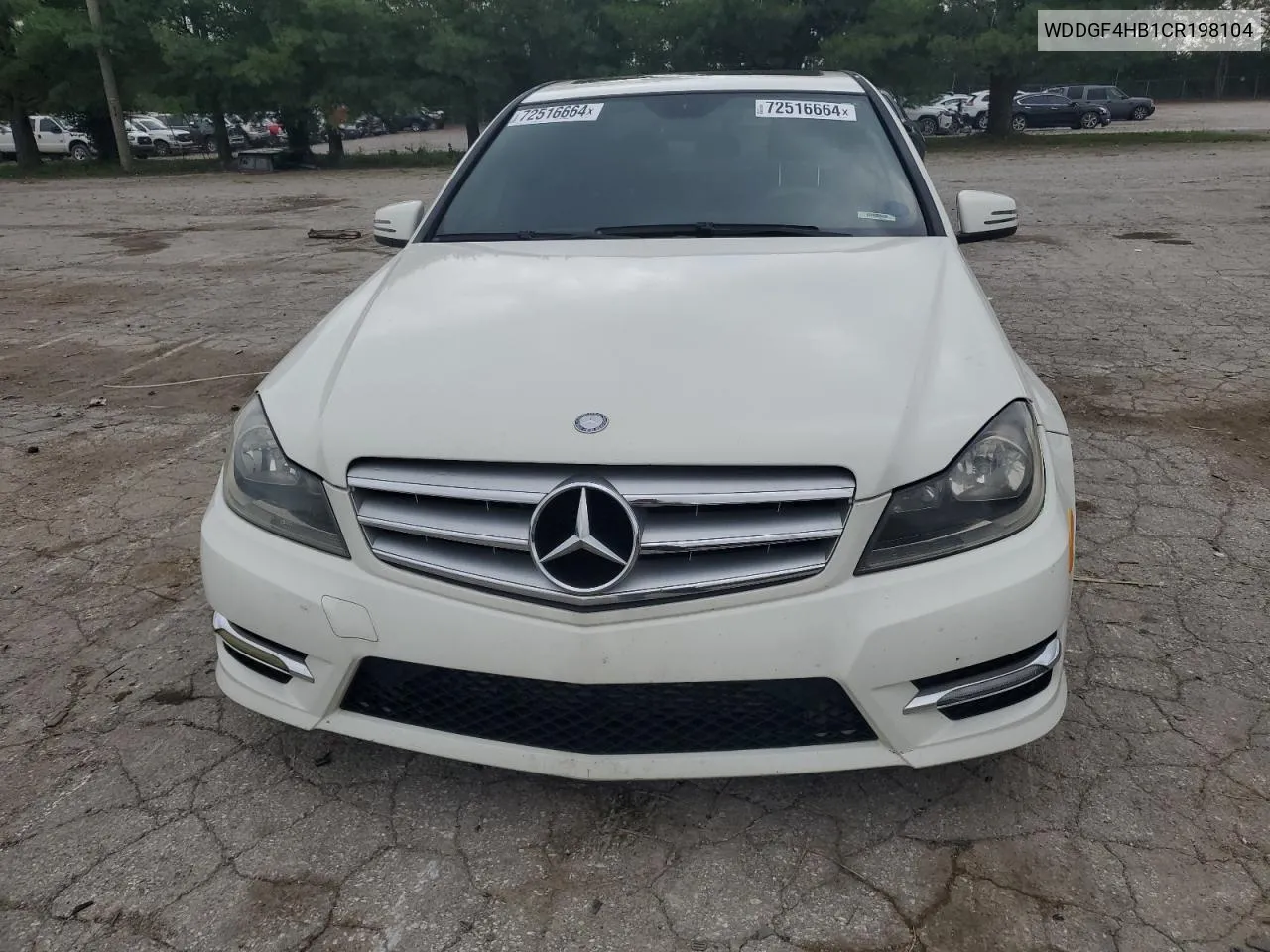 2012 Mercedes-Benz C 250 VIN: WDDGF4HB1CR198104 Lot: 72516664