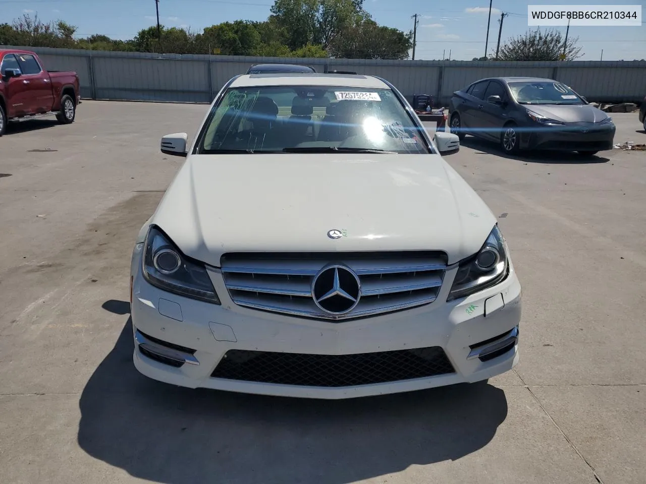 2012 Mercedes-Benz C 300 4Matic VIN: WDDGF8BB6CR210344 Lot: 72575214