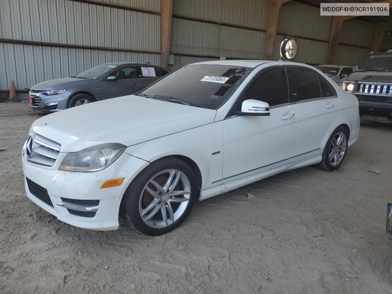 2012 Mercedes-Benz C 250 VIN: WDDGF4HB9CR191904 Lot: 73135064