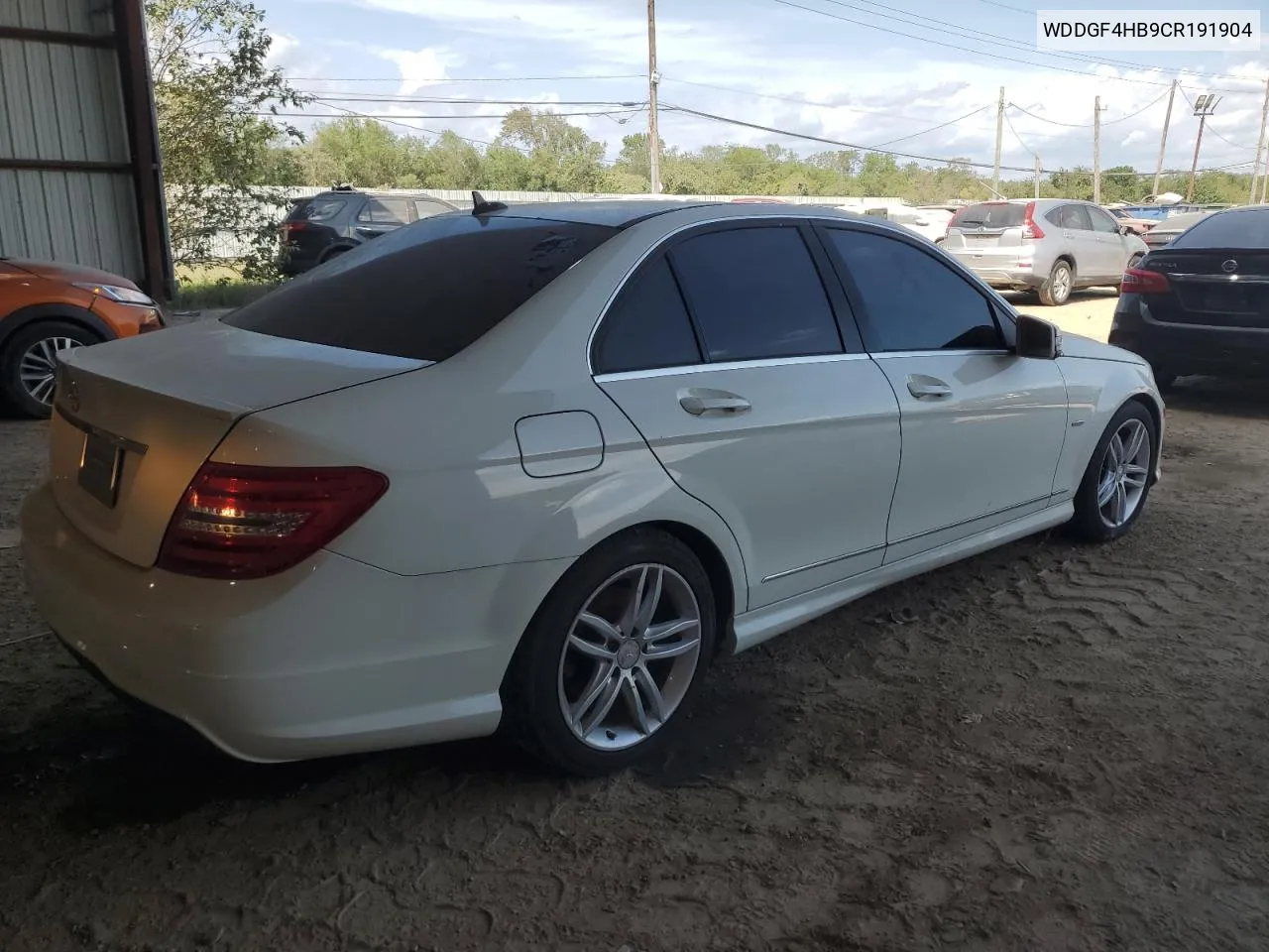 2012 Mercedes-Benz C 250 VIN: WDDGF4HB9CR191904 Lot: 73135064