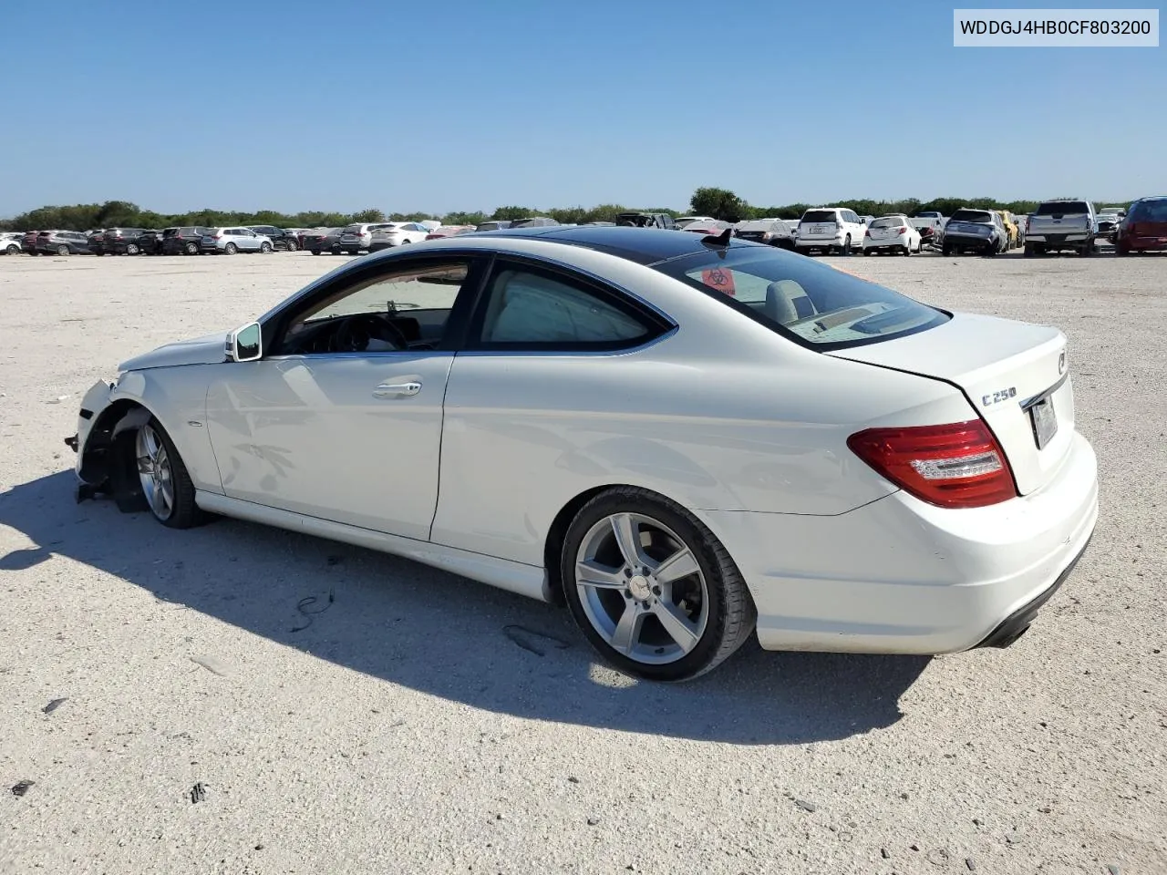 2012 Mercedes-Benz C 250 VIN: WDDGJ4HB0CF803200 Lot: 73397084