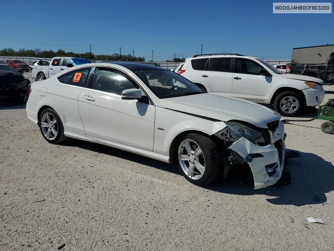 2012 Mercedes-Benz C 250 VIN: WDDGJ4HB0CF803200 Lot: 73397084