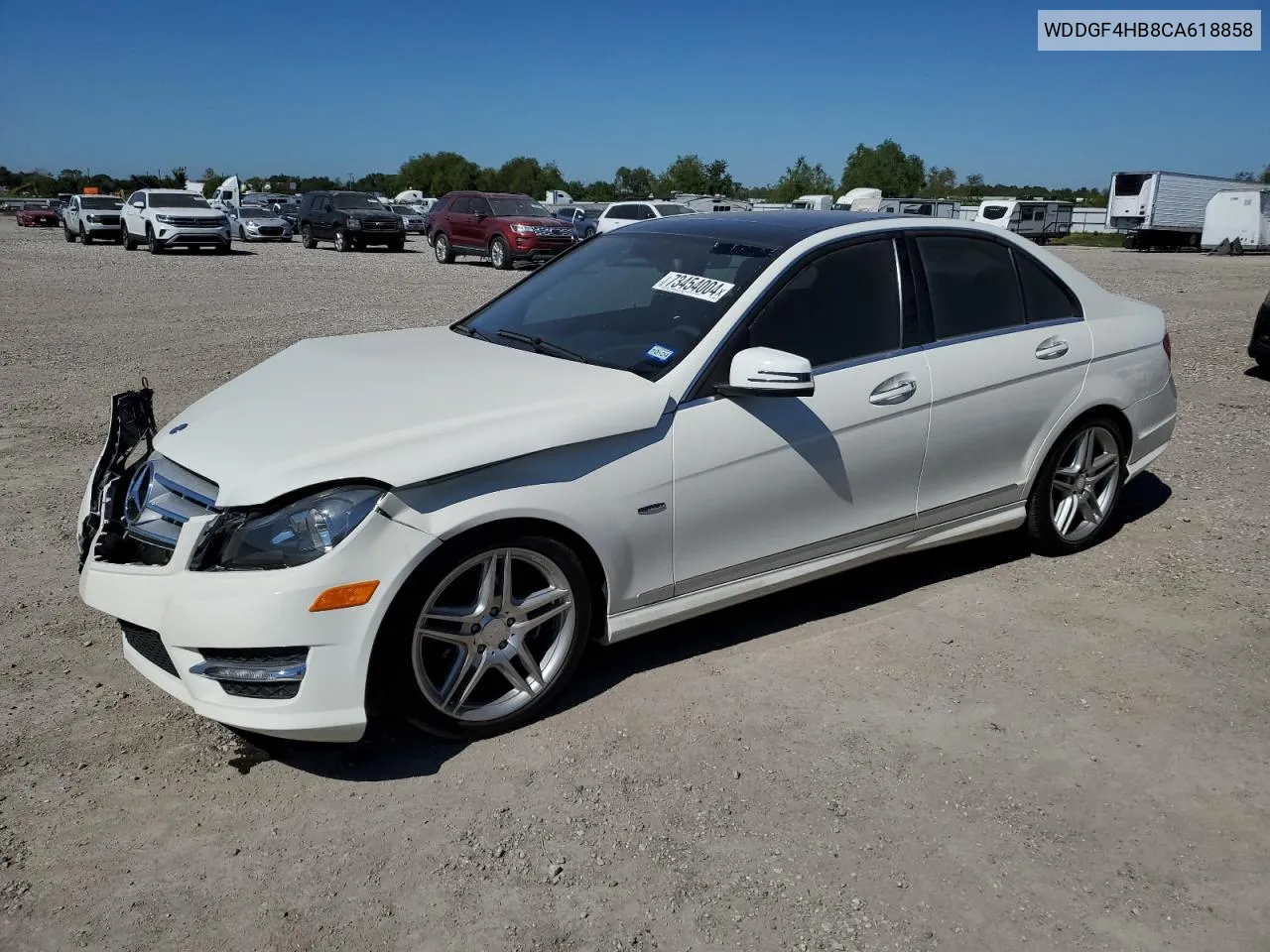 2012 Mercedes-Benz C 250 VIN: WDDGF4HB8CA618858 Lot: 73454004