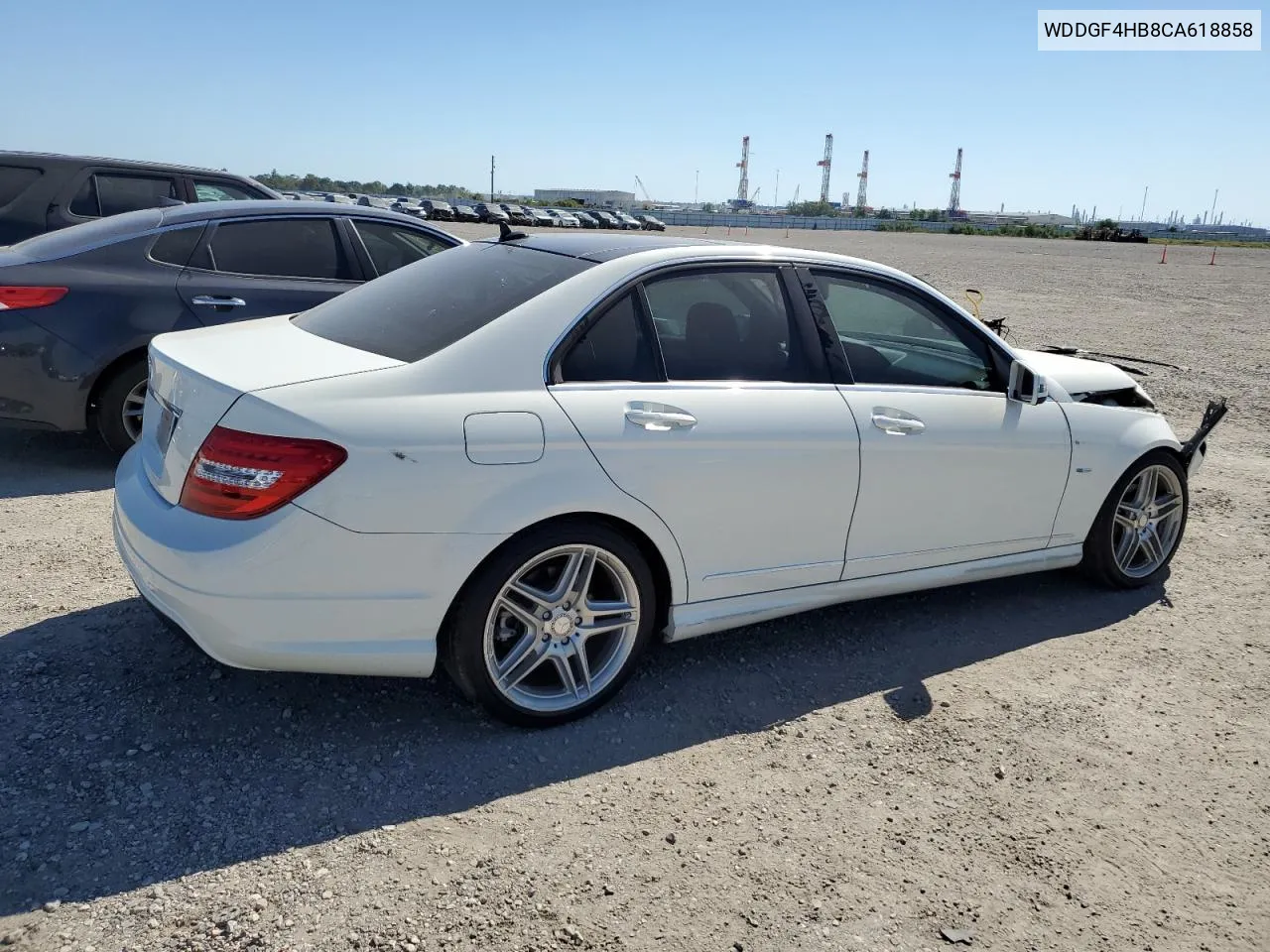 2012 Mercedes-Benz C 250 VIN: WDDGF4HB8CA618858 Lot: 73454004