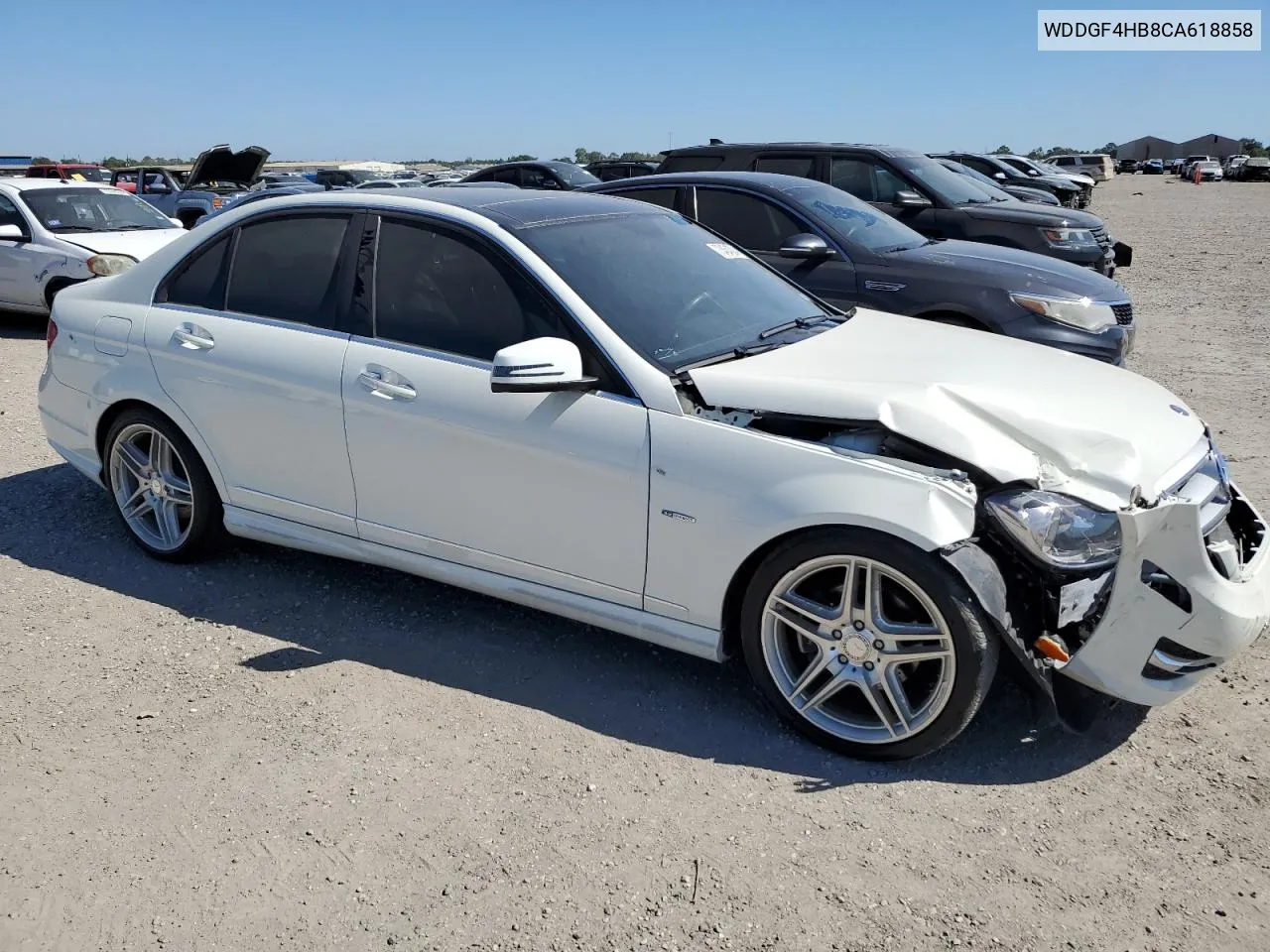 2012 Mercedes-Benz C 250 VIN: WDDGF4HB8CA618858 Lot: 73454004