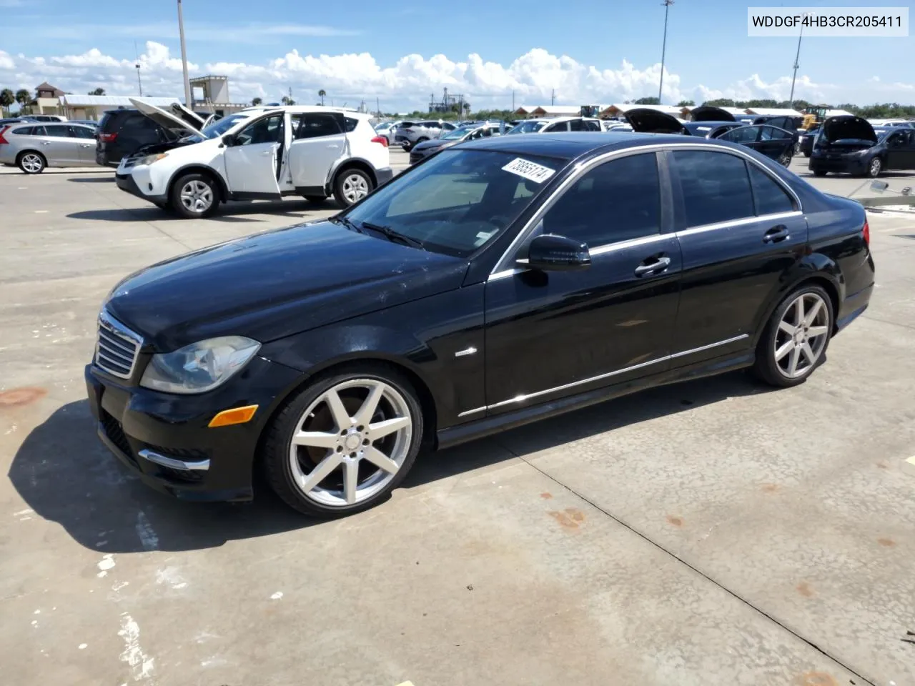 2012 Mercedes-Benz C 250 VIN: WDDGF4HB3CR205411 Lot: 73855174