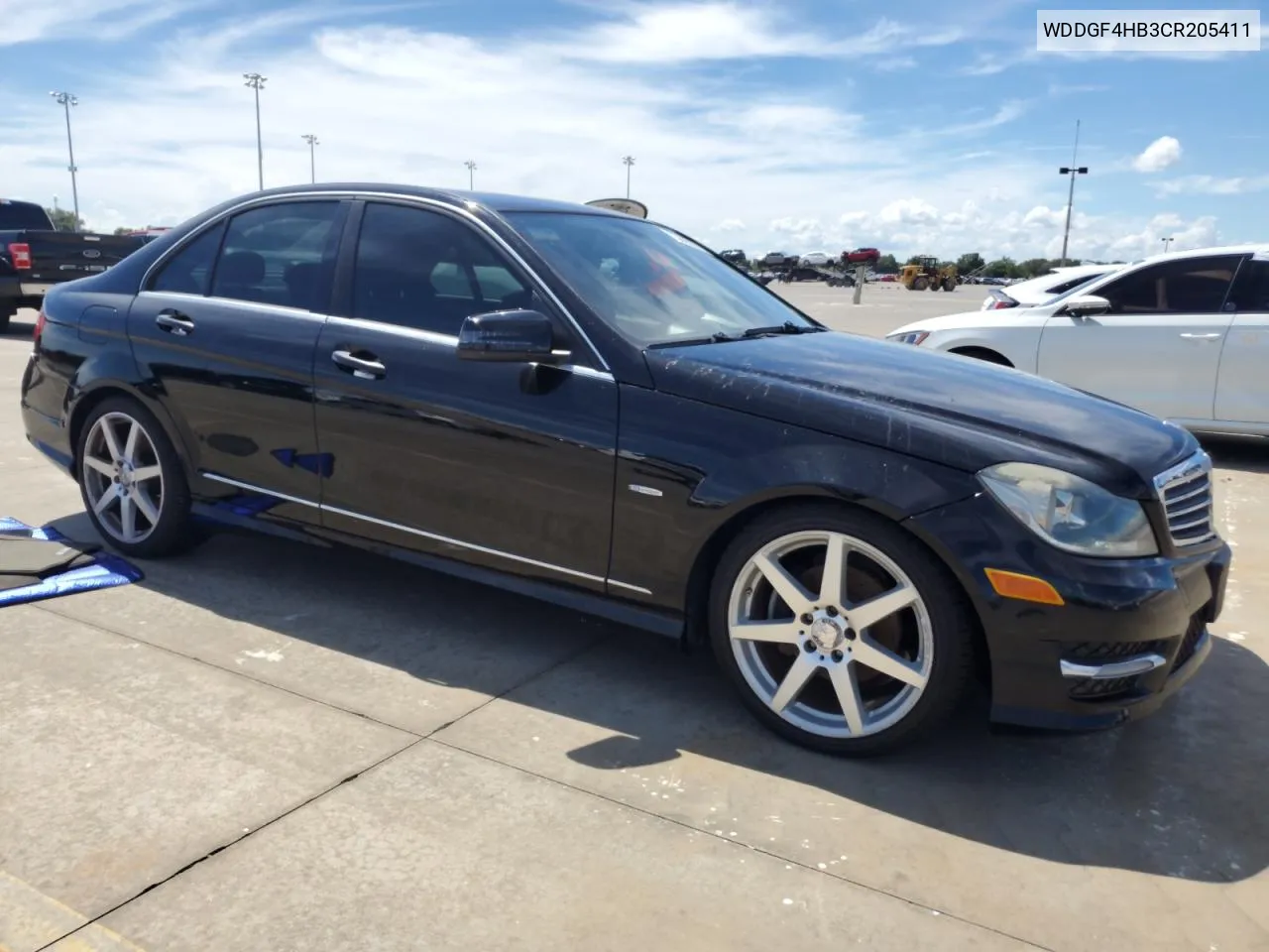 2012 Mercedes-Benz C 250 VIN: WDDGF4HB3CR205411 Lot: 73855174