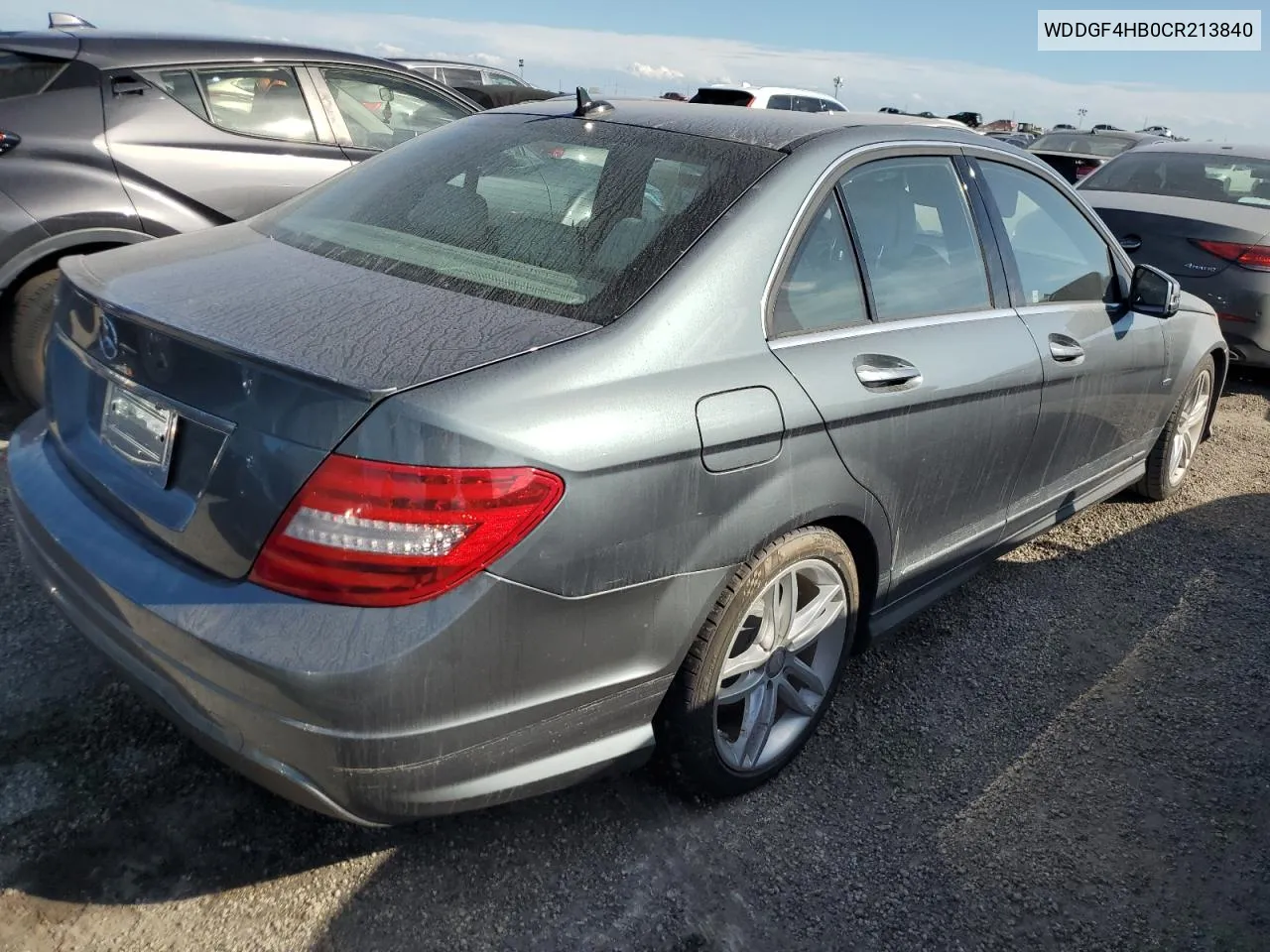 2012 Mercedes-Benz C 250 VIN: WDDGF4HB0CR213840 Lot: 74122544