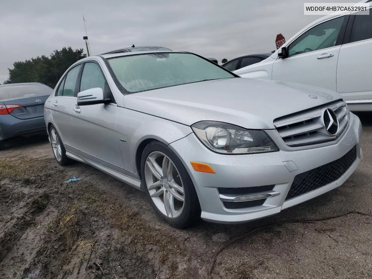 2012 Mercedes-Benz C 250 VIN: WDDGF4HB7CA632931 Lot: 74604444