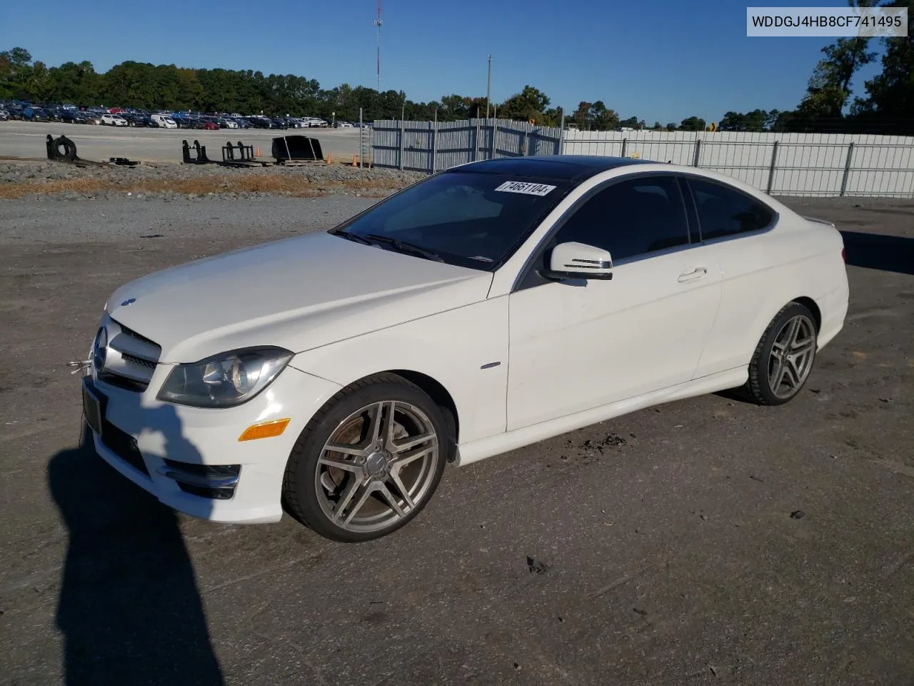 2012 Mercedes-Benz C 250 VIN: WDDGJ4HB8CF741495 Lot: 74661104