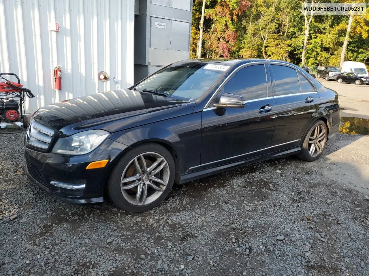 2012 Mercedes-Benz C 300 4Matic VIN: WDDGF8BB1CR205231 Lot: 74746324