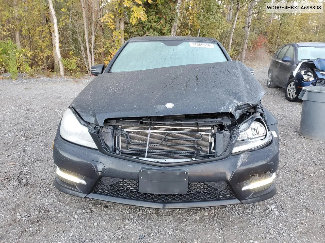 2012 Mercedes-Benz C 250 VIN: WDDGF4HBXCA698308 Lot: 74985614