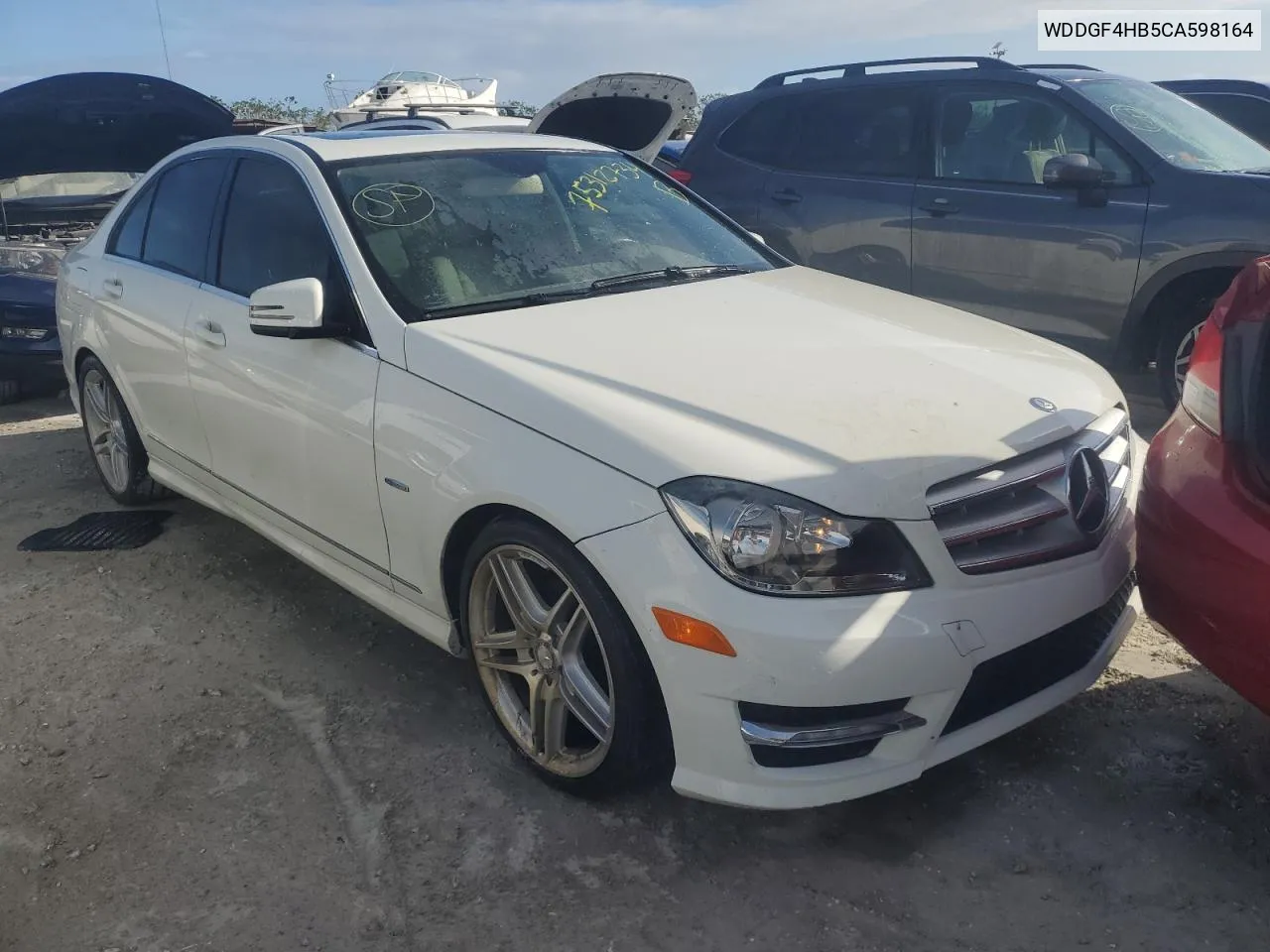 2012 Mercedes-Benz C 250 VIN: WDDGF4HB5CA598164 Lot: 75312734