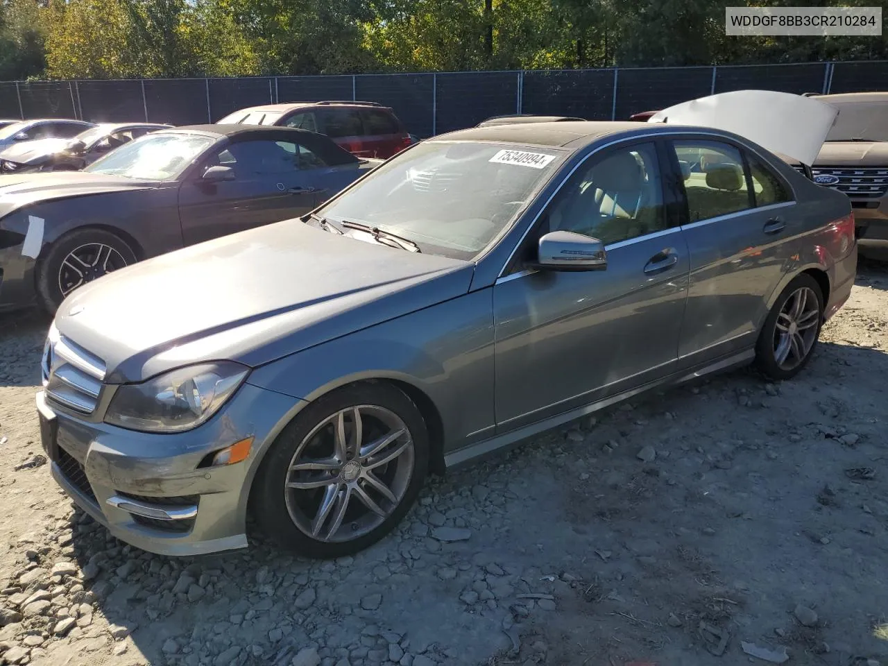 2012 Mercedes-Benz C 300 4Matic VIN: WDDGF8BB3CR210284 Lot: 75340994