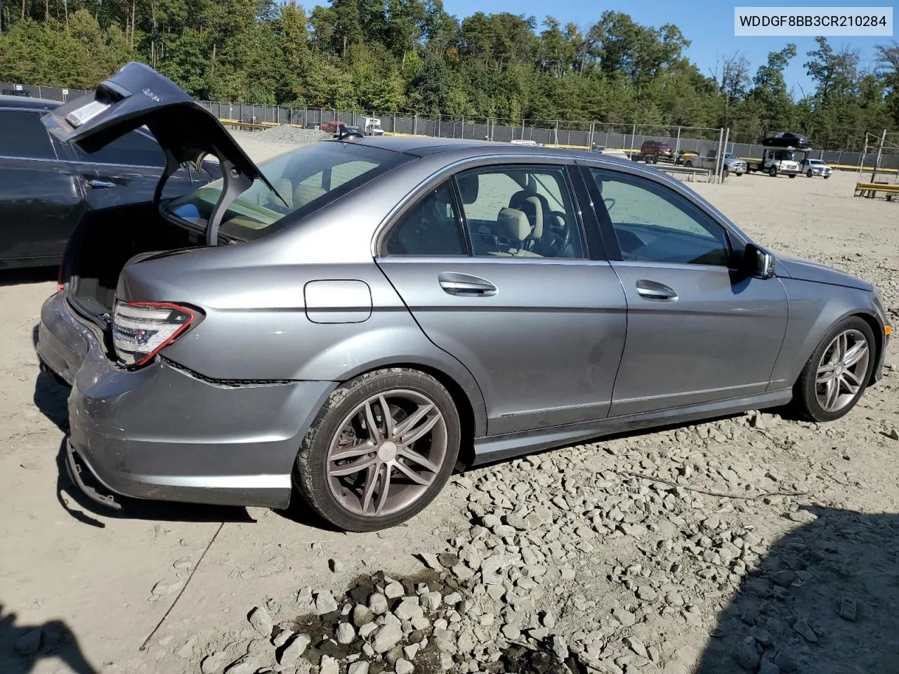 2012 Mercedes-Benz C 300 4Matic VIN: WDDGF8BB3CR210284 Lot: 75340994