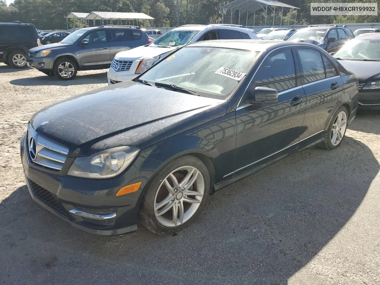 2012 Mercedes-Benz C 250 VIN: WDDGF4HBXCR199932 Lot: 75362934