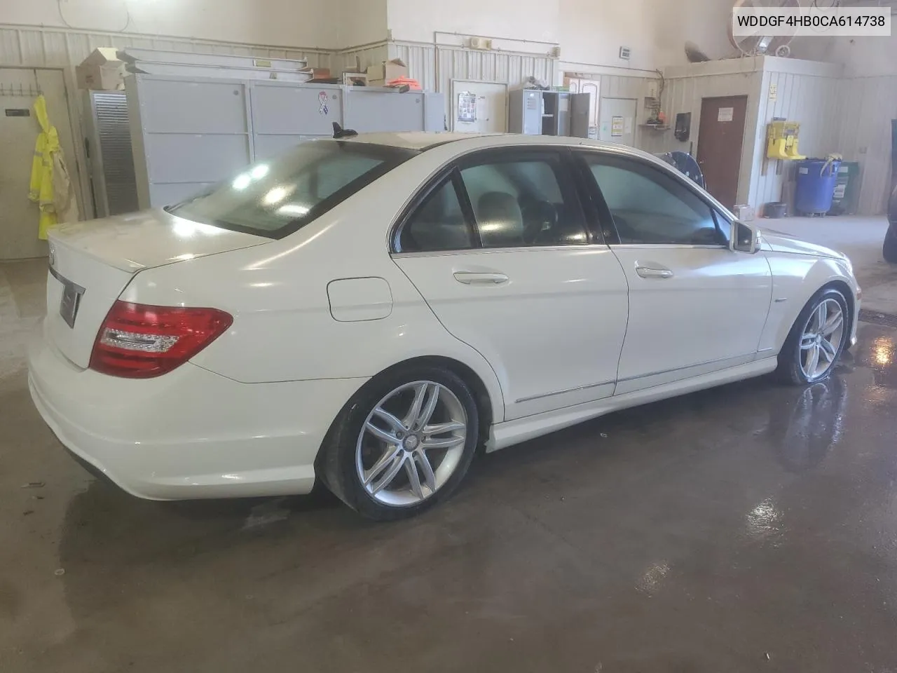 2012 Mercedes-Benz C 250 VIN: WDDGF4HB0CA614738 Lot: 75836984