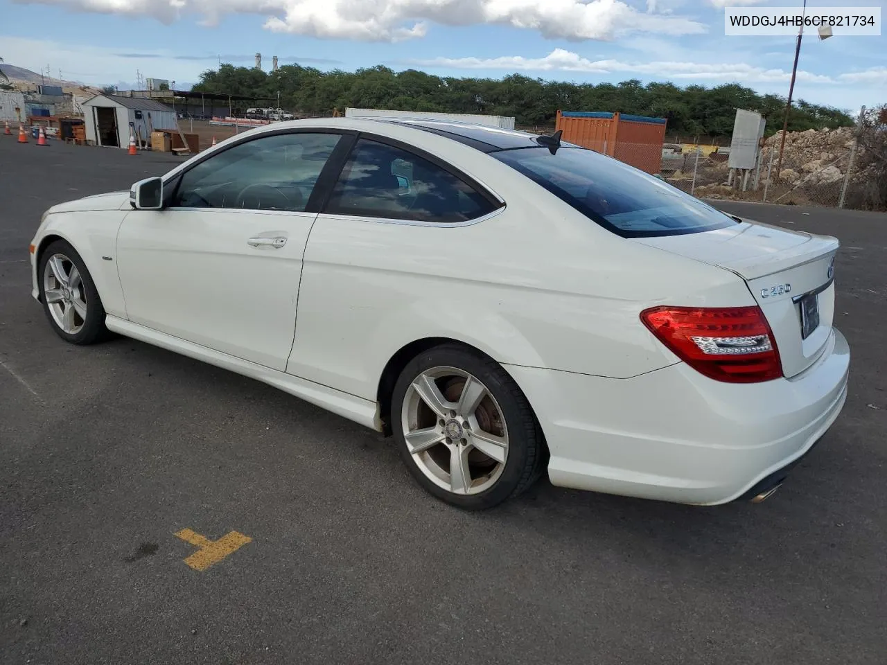 2012 Mercedes-Benz C 250 VIN: WDDGJ4HB6CF821734 Lot: 76142074