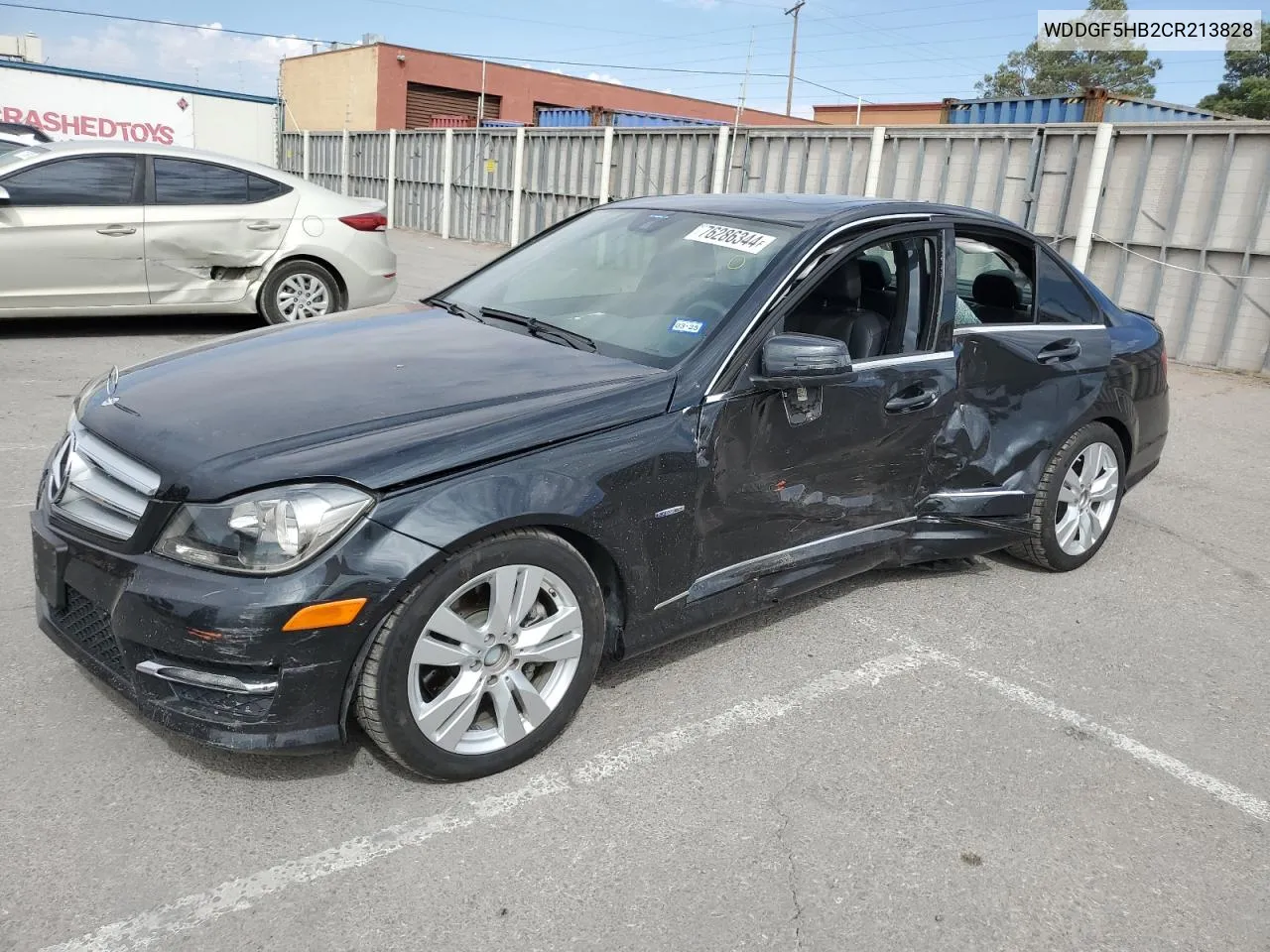 2012 Mercedes-Benz C 350 VIN: WDDGF5HB2CR213828 Lot: 76286344